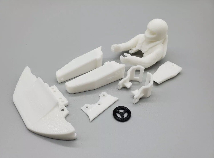 Kyosho Mini-Z 3D Printed Go Kart Body For MR-03 RWD LM MM - White