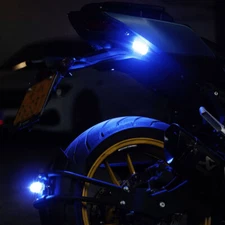2× Colorful LED Lights Motorcycle Accessories Atmosphere Lamp W/ Remote Control