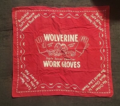 Vtg 50's Wolverine Work Gloves Pigskin Pete Horsehide Harry