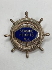Vintage Seaside Heights New Jersey Anchor Pin Pinback 