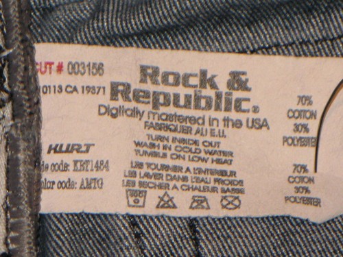 Rock & Republic Kurt Bootcut Jeans Women Sz 25 Dark Blue w Flap Pocs L 29.5 - Picture 8 of 11