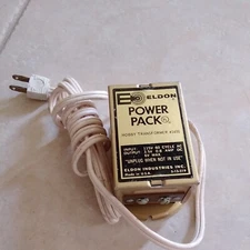 VINTAGE ELDON POWER PACK #3400 FOR SLOT CAR RACE TRACK 1960's