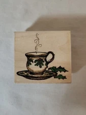 Holly Pond Hill Susan Wheeler by Uptown Rubber Stamps LARGE CHRISTMAS CUP F13162