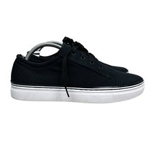Mark Nason Canvas Sneakers Low Top Lace Up Cushioned Insoles Black Men Size 8.5^