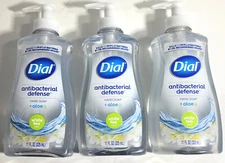 Dial Antibacterial Defense Liquid Hand Soap, White Tea + Aloe, 11 oz  (3 Pack)