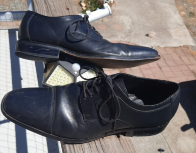 Joseph Abboud Black Leather Derby Dress Shoes Size 11 | eBay display picture 1