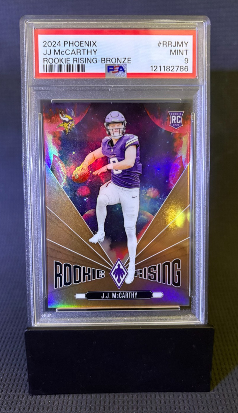 2024 Panini Phoenix - Rookie Rising J.J. McCarthy #RR-JMY Bronze /75 (RC)