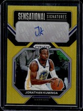 2022-23 Prizm Jonathan Kuminga Sensational Signatures Prizm Gold Auto #/10