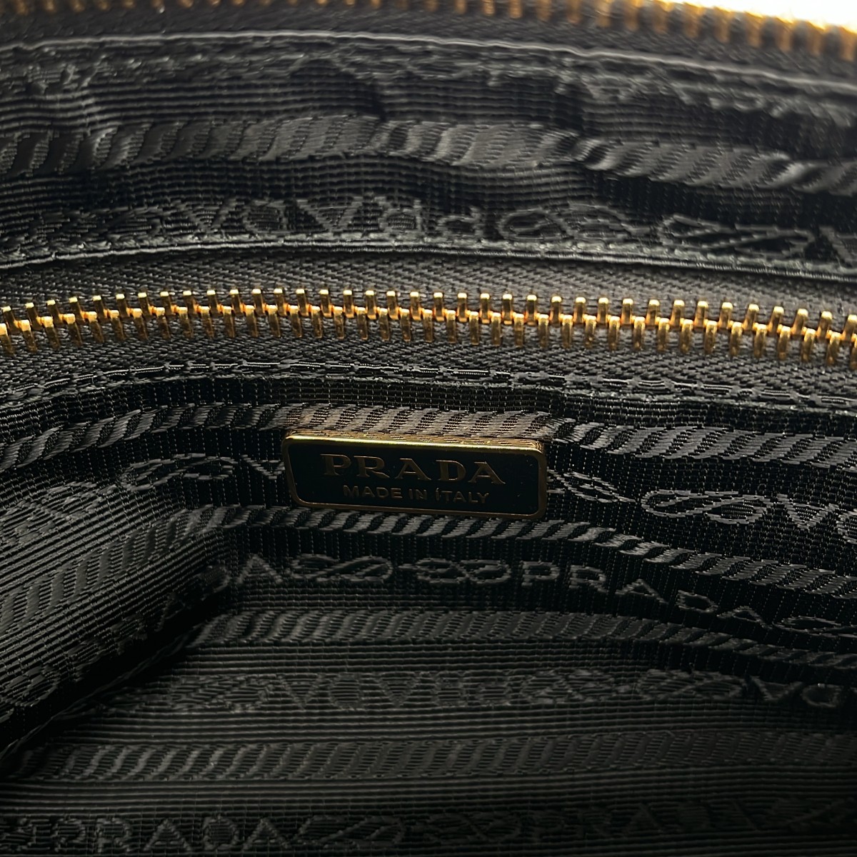 PRADA Triangle Logo Plate Tessuto Nylon Pouch — image 4