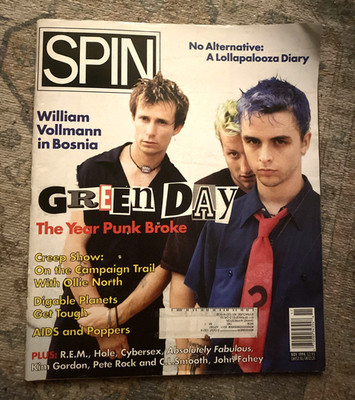 NOVEMBER 1994 SPIN MAGAZINE GREEN DAY LOOLAPALOOZA DIGABLE PLANETS BOSNIA AIDS