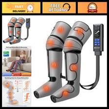 Air Compression Leg Massager with Heat, 9 Intensity, 4 Modes, Vibration