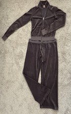 Juicy Couture Vintage Pewter Velour Tracksuit Set Jacket small /Pant medium 