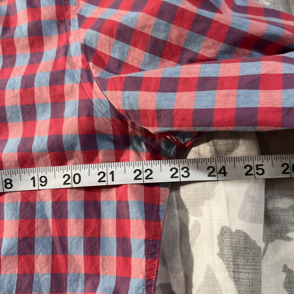 Camisa de vestir Oscar de La Renta para hombre manga larga a cuadros con botones talla grande Foto 2 de 4