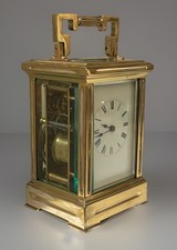 Large & Heavy High Quality Striking carriage clock In Good Working Condition