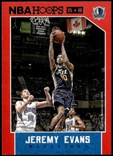 2015-16 Hoops #93 Jeremy Evans Red #/299 E1