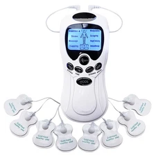 White Electrical Muscle Relax Stimulator Massager Pain Relief Therapy For Adult