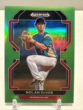 2022 Panini Prizm Draft Nolan DeVos Base Lime Green Prizm #’d 2/75 PDP163
