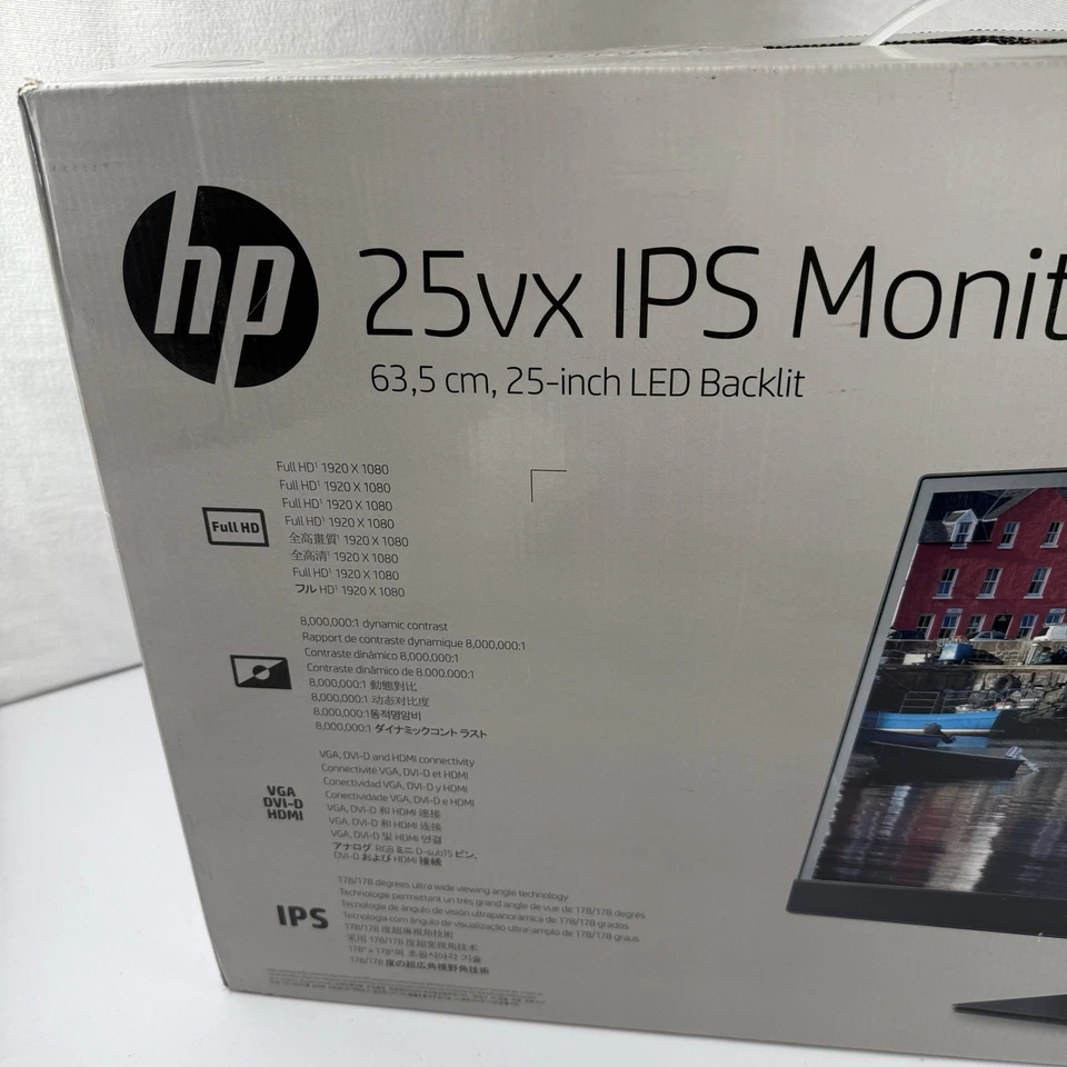 New HP 25VX IPS Computer Monitor Full HD 1920x1080 178/178 Degree Angle. Sealed - Image 2 of 4