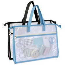 2 Pack Needlepoint Bag, Clear Mesh Zipper Pouch with Handle  multiple colors