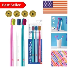 Compact Ultra-Soft Toothbrush Set – Ideal for Sensitive Gums | 3 Random Colors