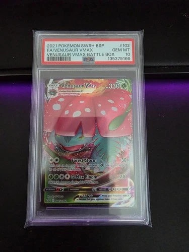 PSA 10 VENUSAUR VMAX SWSH102 FULL ART BLACK STAR PROMO BATTLE BOX POKEMON 🍃