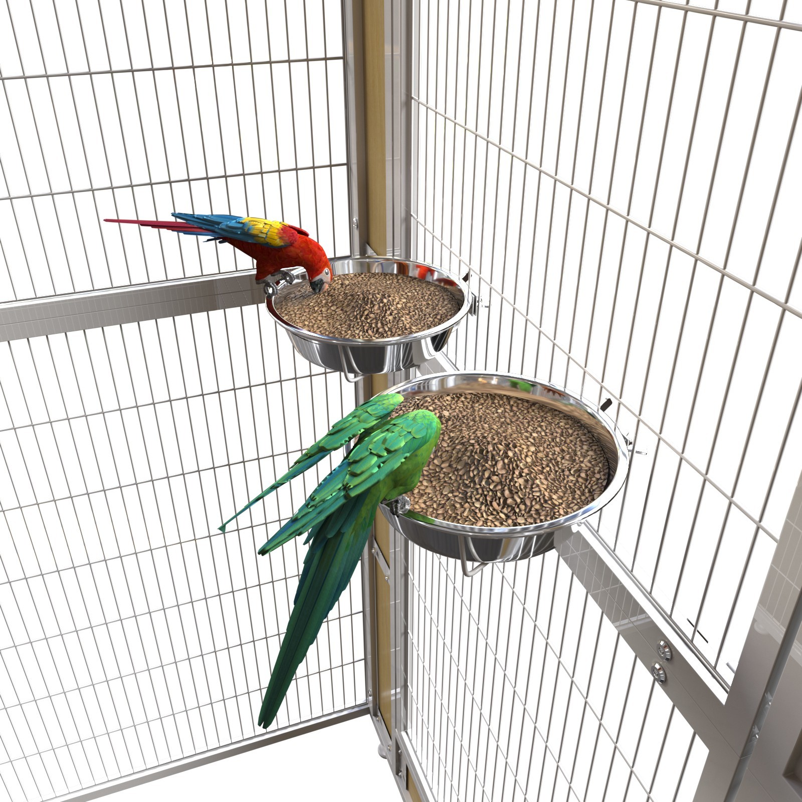 Extra Large Metal Aviary Bird Cage for Parakeet Macaw Parrot Budgies ...