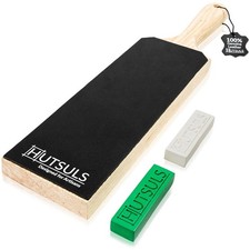 Leather Strop for Knife Sharpening - Get Razor-Sharp Edges with 3" x 9" Doubl...