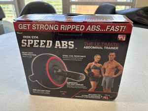 Iron Gym Speed Abs the Ultimate Abdominal Trainer Wheel W/ Resistance Spring EUC