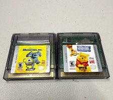 Monsters, Inc and Winnie the Pooh adventures Game Boy Color Cartridge tested