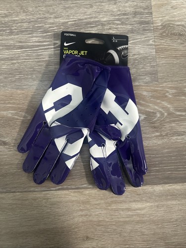 Nike Vapor Jet 6.0 Football Gloves NCAA Team TCU Hornes Frogs Men L - Picture 3 of 4