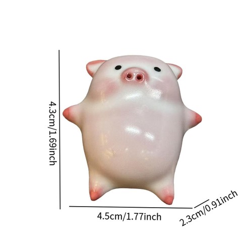 Pig Statue Keepsake Collectibles Ceramic Tea Pet for Bookcase Office Tearoom - Picture 5 of 5