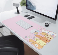 Waterproof Kawaii Large Non-Slip Extended Full Desk Pink Mouse Pad 12x31  Office