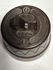 Bakelite Porcelain Round Toggle Switch Onoff Flush Mount