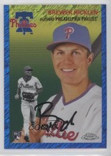 2023 Chrome Platinum Anniversary Blue Shimmer Refractor /100 Brewer Hicklen 12l4