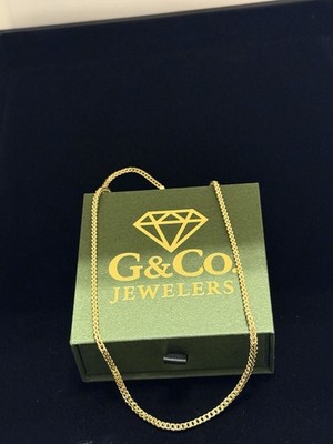 2,5 mm Franco Kette in 925 Silber, 18 Karat Gold bespielt.