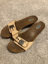Dr. Scholl's Women's Tan Brown Exercise Buckle Sandals Rubber Size 5M Vintage