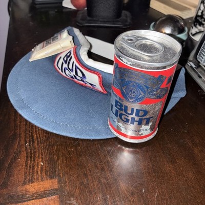 Vintage 1986 Bud Light Golf Balls In A Bud Can, Golf Tees And Golf Visor