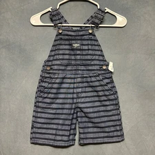 Osh Kosh B’Gosh Shortall Size 4T Carpenter Pinstripe Sailor Boat Multipocket New