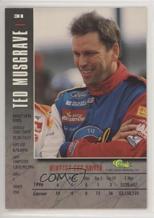 1996 Classic Assets Racing Ted Musgrave #31 - Image 2 of 2