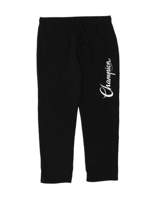 CHAMPION Womens Graphic Tracksuit Trousers UK 18 XL Black Cotton QZ06