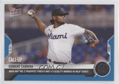 2021 Topps Now Blue 40/49 Edward Cabrera #706 0j81