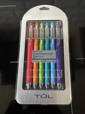 TUL Mechanical Pencils Pack of 6 Clear Fine Tip Nonslip Grip Refillable