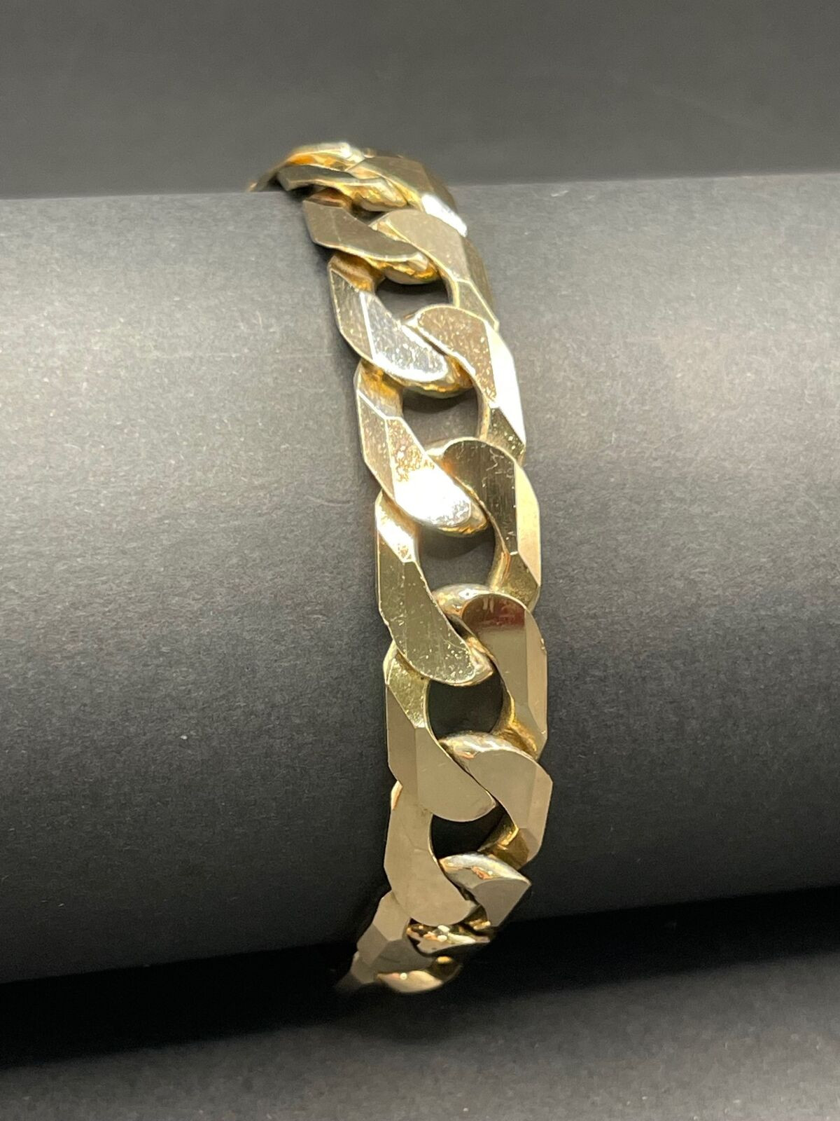 9ct Gold 'Kronos' Mens Curb Bracelet