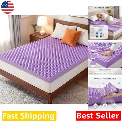 Full Size 4 Inch Gel Memory Foam Topper - Egg Crate Design, Cooling, Relaxing