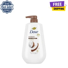 New Dove Restoring Gentle Body Wash for Women Coconut & Cocoa Butter, 30.6 oz