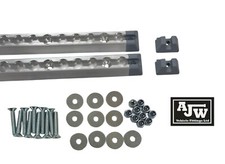 2 x Unwin Surface Rail 114" / 2900mm Floor Track Kit C/W Screws & GREY End Caps