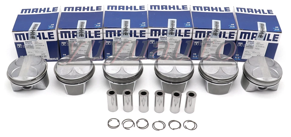 6x KIT DE PISTÃO E ANEL FABRICANTE DE EQUIPAMENTO ORIGINAL MAHLE STD 88mm para Mercedes-Benz E300 C300 GLK300 3.0L V6 - Imagem 3 de 4