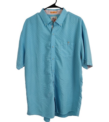 Marti Kat Men Blue White Small Dots Button Up Shirt Sz 2XL - Picture 14 of 14