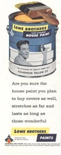 1959 Lowe Brothers: House Paint Goldenrod Yellow Vintage Print Ad