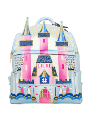 Danielle Nicole Light Blue Castle Backpack with Pink & Navy Accents Danielle Nicole Aurora main image 3